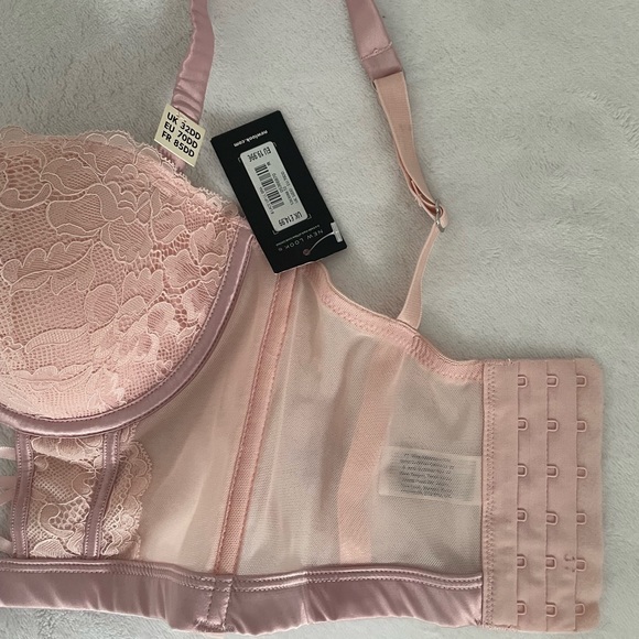 NWT ASOS New Look Pink Lace Bra/Bustier - Picture 2 of 5